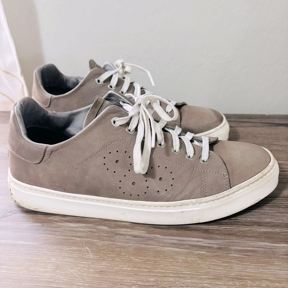 Bugatchi Solid Nubuck Leather Sneaker Size 10.5 - image 4